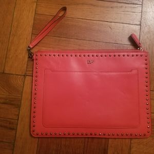 Orange/Red Diane Von Furstenberg envelop clutch